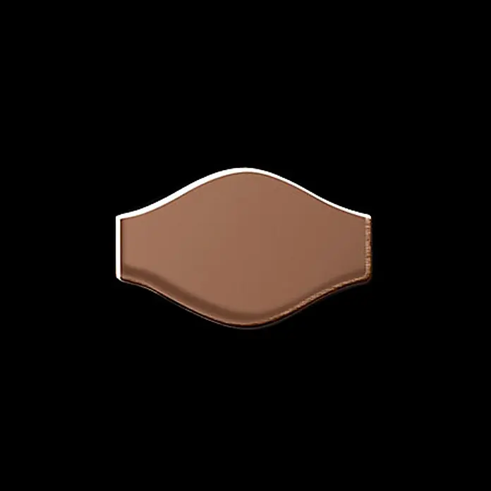 ALLOY Mosaikfliese Mosaik Fliese massiv Titan hochglänzend kupfer 1,6mm stark Karma-Ti-AM - 329 x 301 mm, Bronze, Hochglänzend - Glänzende braun-metallische Plakette mit geschwungenen horizontalen Kanten.