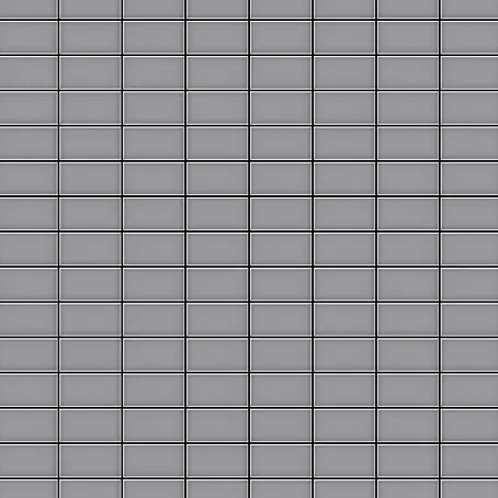 ALLOY  Mosaikfliese Mosaik Fliese massiv Metall Edelstahl matt grau 1,6mm stark Bauhaus-S-S-MA