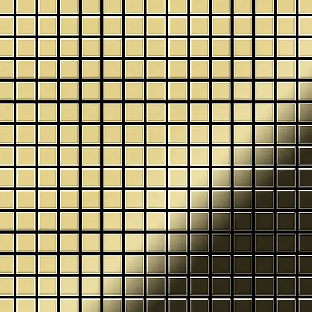 ALLOY  Mosaikfliese Mosaik Fliese massiv Metall Messing gewalzt gold 1,6mm stark Mosaic-BM