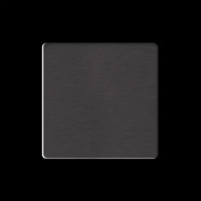 ALLOY Mosaikfliese Mosaik Fliese massiv Titan gebürstet dunkelgrau 1,6mm Cinquanta-Ti-SB - 306 x 306 mm, Schwarz, Grau, Sonstiges - Strukturiertes dunkelgraues Quadrat mit abgerundeten Ecken.