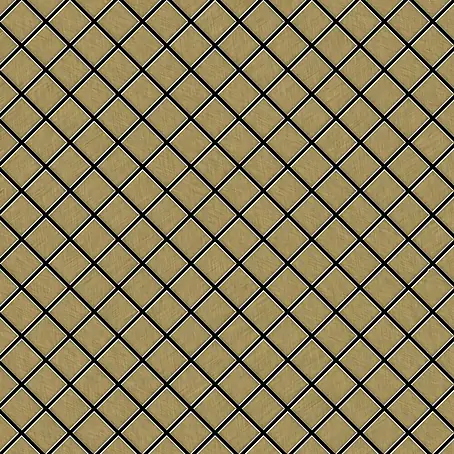 ALLOY  Mosaikfliese Mosaik Fliese massiv Metall Titan gebürstet gold 1,6mm stark Diamond-Ti-GB