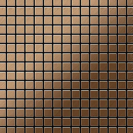 ALLOY  Mosaikfliese Mosaik Fliese massiv Titan gebürstet kupfer 1,6mm stark Mosaic-Ti-AB