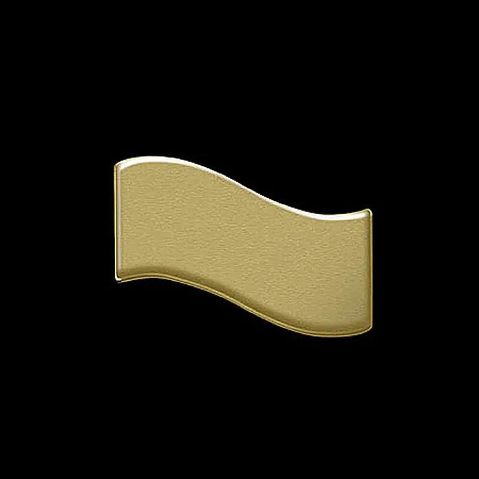 ALLOY Mosaikfliese Mosaik Fliese massiv Metall Messing gewalzt gold 1,6mm stark Flux-BM - 318 x 305 mm, Gold, Sonstiges - Gewelltes, texturiertes goldenes Metallschild mit glänzenden, abgeschrägten Kanten.
