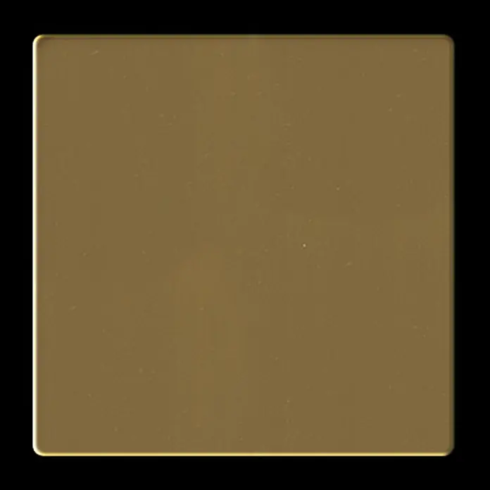 ALLOY Mosaikfliese Mosaik Fliese massiv Titan hochglänzend gold 1,6mm stark Century-Ti-GM - 98 x 98 mm, Gold, Hochglänzend - Quadratische gold-bronzene Platte mit abgerundeten Ecken.