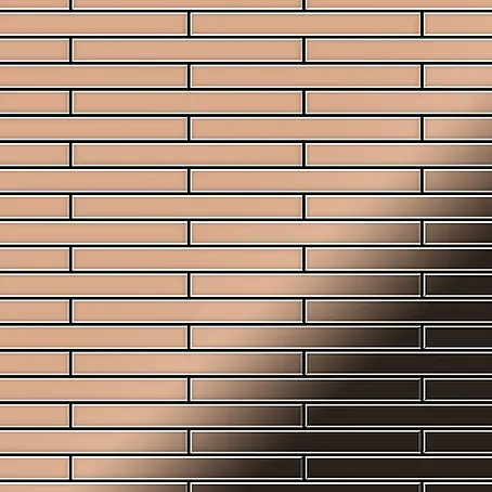 ALLOY  Mosaikfliese Mosaik Fliese massiv Metall Kupfer gewalzt kupfer 1,6mm stark Deedee-CM