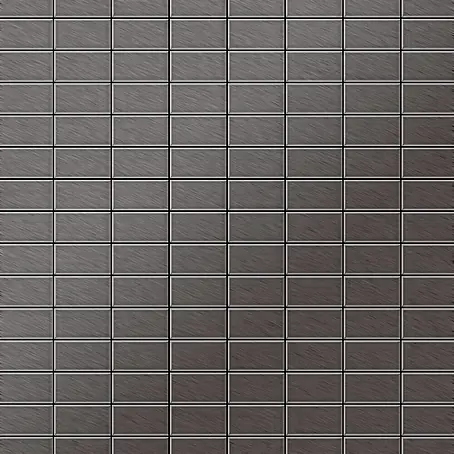 ALLOY  Mosaikfliese Mosaik Fliese massiv Metall Titan gebürstet dunkelgrau 1,6mm Bauhaus-Ti-SB