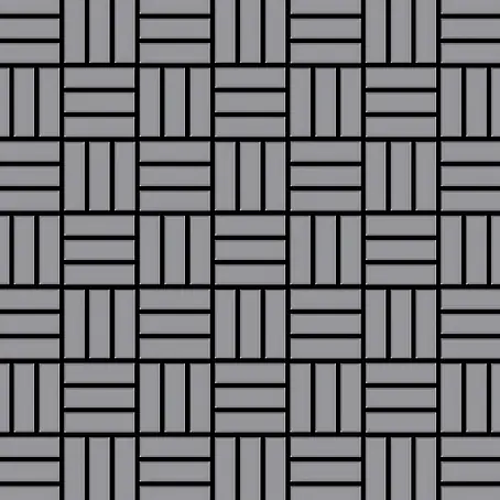 ALLOY  Mosaikfliese Mosaik Fliese massiv Edelstahl matt grau 1,6mm stark Basketweave-S-S-MA