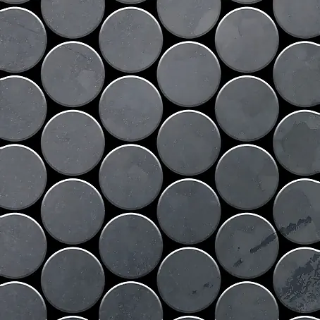 ALLOY  Mosaikfliese Mosaik Fliese massiv Metall Rohstahl gewalzt grau 1,6mm stark Medallion-RS