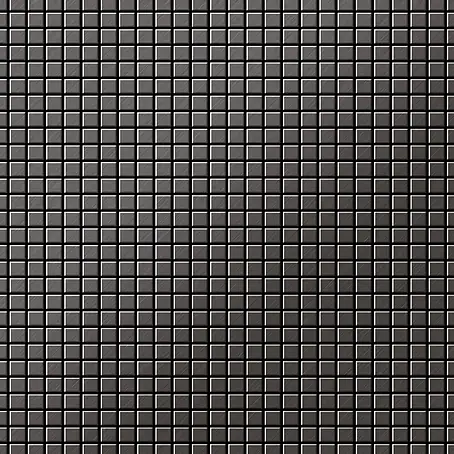 ALLOY  Mosaikfliese Mosaik Fliese massiv Metall Titan gebürstet dunkelgrau 1,6mm Glomesh-Ti-SB