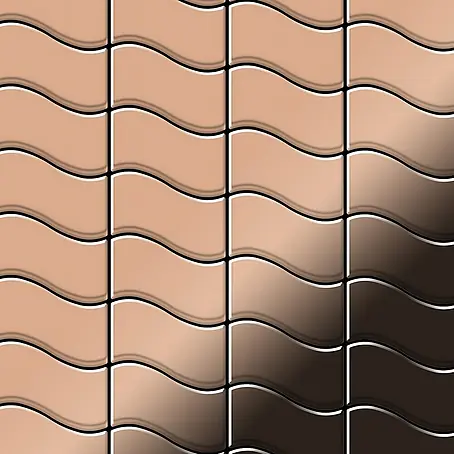 ALLOY  Mosaikfliese Mosaik Fliese massiv Metall Kupfer gewalzt kupfer 1,6mm stark Flux-CM