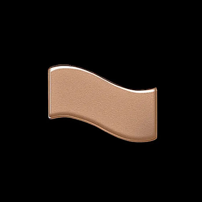 ALLOY Mosaikfliese Mosaik Fliese massiv Metall Kupfer gewalzt kupfer 1,6mm stark Flux-CM - 318 x 305 mm, Bronze, Sonstiges - Wellenförmiger Auftrag hellbrauner Flüssigkosmetik mit glattem Finish.