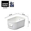 SmartStore Aufbewahrungsbox Compact (L x B x H: 14,5 x 9 x 6 cm, Kunststoff, Weiß)