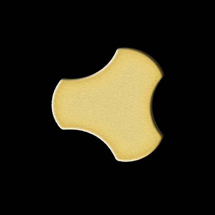 ALLOY Mosaikfliese Mosaik Fliese massiv Metall Messing gewalzt gold 1,6mm stark Ubiquity-BM - 270 x 325 mm, Gold, Sonstiges - Goldgelber, knochenförmiger Verbundstein mit strukturierter Oberfläche.