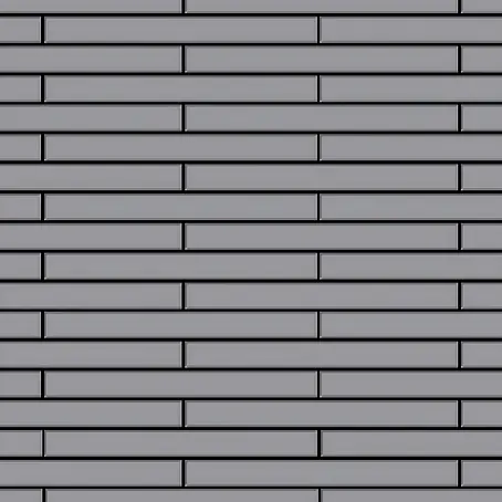 ALLOY  Mosaikfliese Mosaik Fliese massiv Metall Edelstahl matt grau 1,6mm stark Avenue-S-S-MA