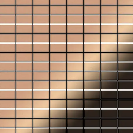 ALLOY  Mosaikfliese Mosaik Fliese massiv Metall Kupfer gewalzt kupfer 1,6mm stark Bauhaus-CM