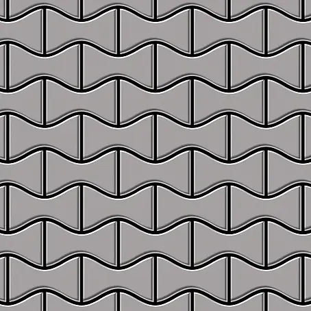 ALLOY  Mosaikfliese Mosaik Fliese massiv Metall Edelstahl matt grau 1,6mm stark Kismet-S-S-MA