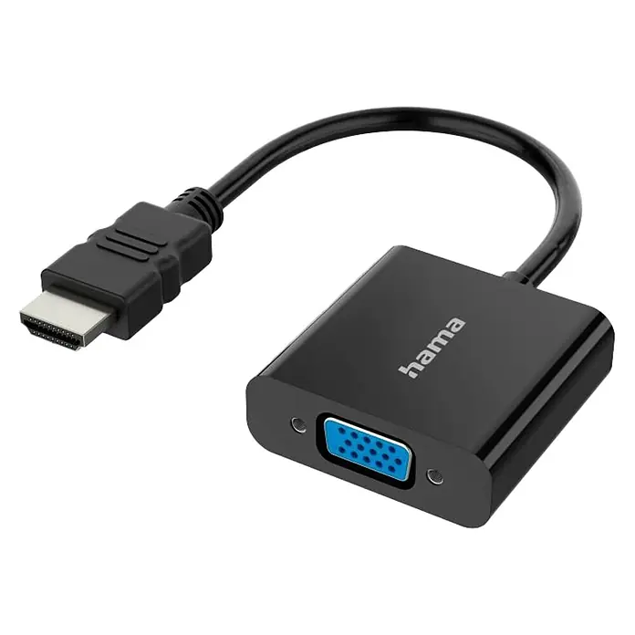 Hama Ladegerät 00200002 15-19V/65W - Schwarz, L x B x H: 3,1 x 5,5 x 1,2 cm - Schwarzer Hama HDMI zu VGA Adapter.