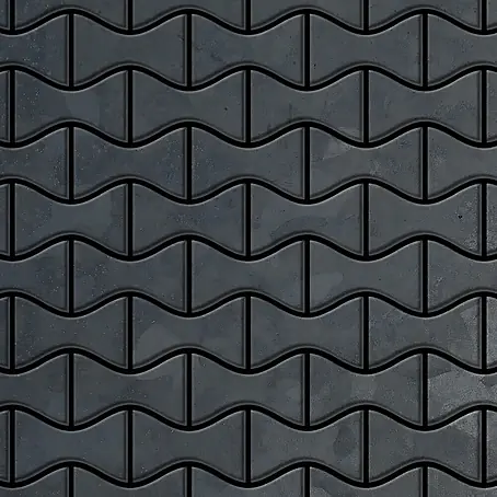ALLOY  Mosaikfliese Mosaik Fliese massiv Metall Rohstahl gewalzt grau 1,6mm stark Kismet-RS