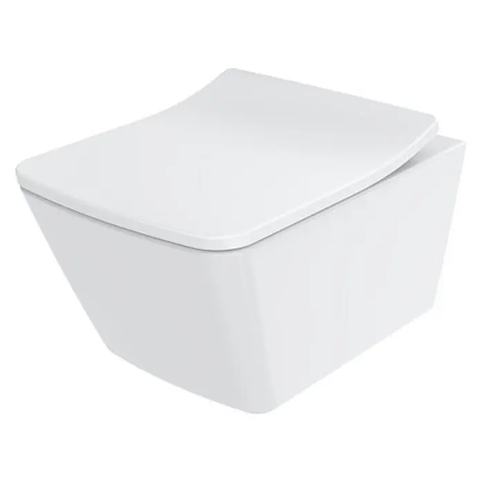 TOTO WC-Sitz -  - Weißes wandhängendes WC mit geschwungenem Soft-Close-Sitz.