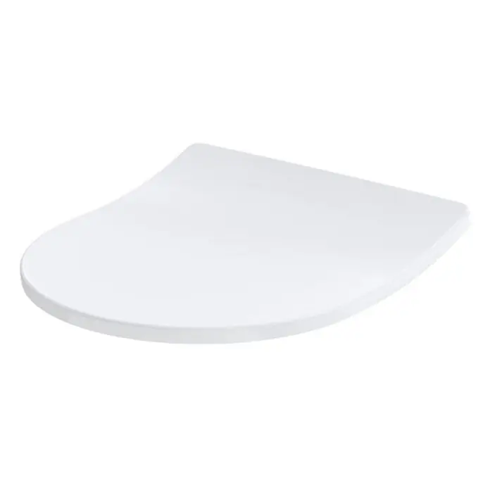 TOTO WC-Sitz -  - Weiße Toilettenbrille, D-förmig mit weichen, abgerundeten Kanten.
