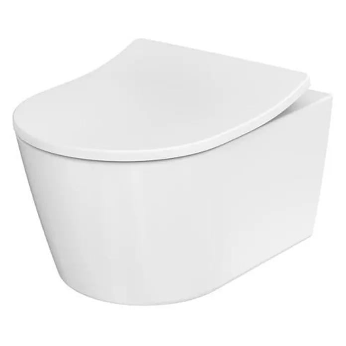 TOTO WC-Sitz -  - Weißes, wandhängendes Keramik-WC mit passendem Deckel für moderne Badezimmer.