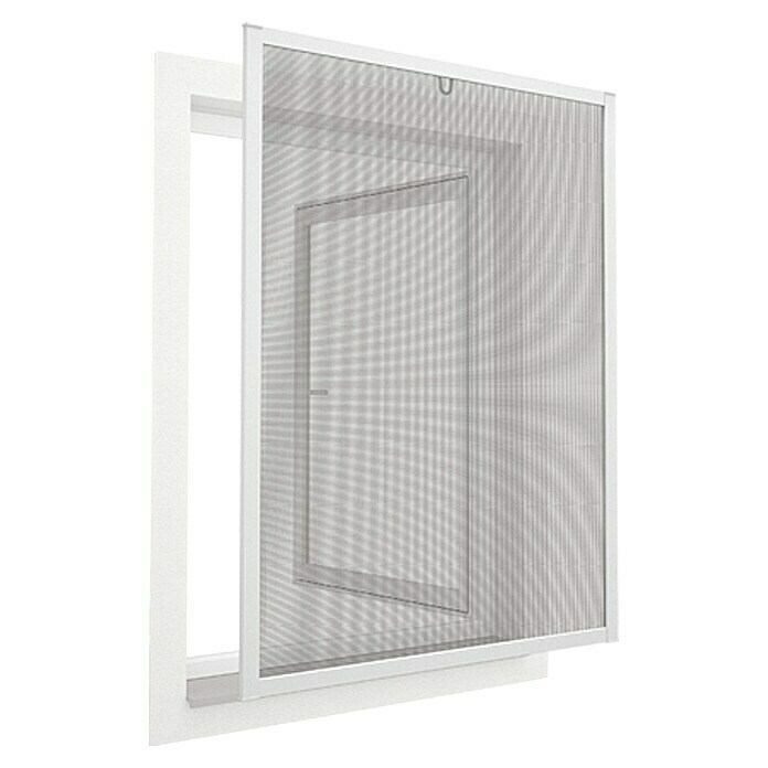 Easy Life proLINE Insektenschutzfenster (80 x 100 cm, Grau, Schnellmontagefedern)