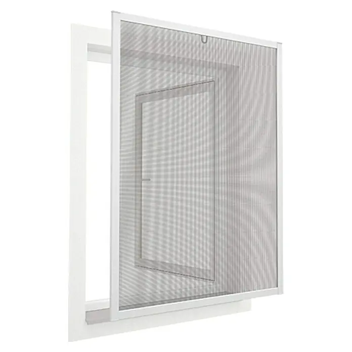 Easy Life proLINE Insektenschutzfenster - B x H: 80 x 100 cm, Grau, Montage Insektengitter: Klemmen - Ein weißer Insektenschutzrahmen für Fenster, der Schutz vor Insekten bietet und gleichzeitig die Luftzirkulation ermöglicht.