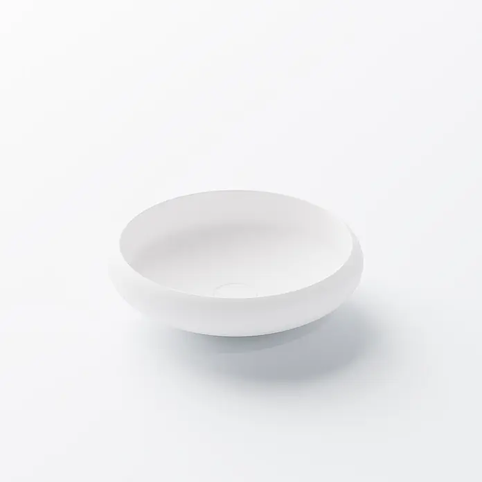 Vola Waschtisch - 0 x 0 cm - Weißes, rundes, flaches Aufsatzwaschbecken.