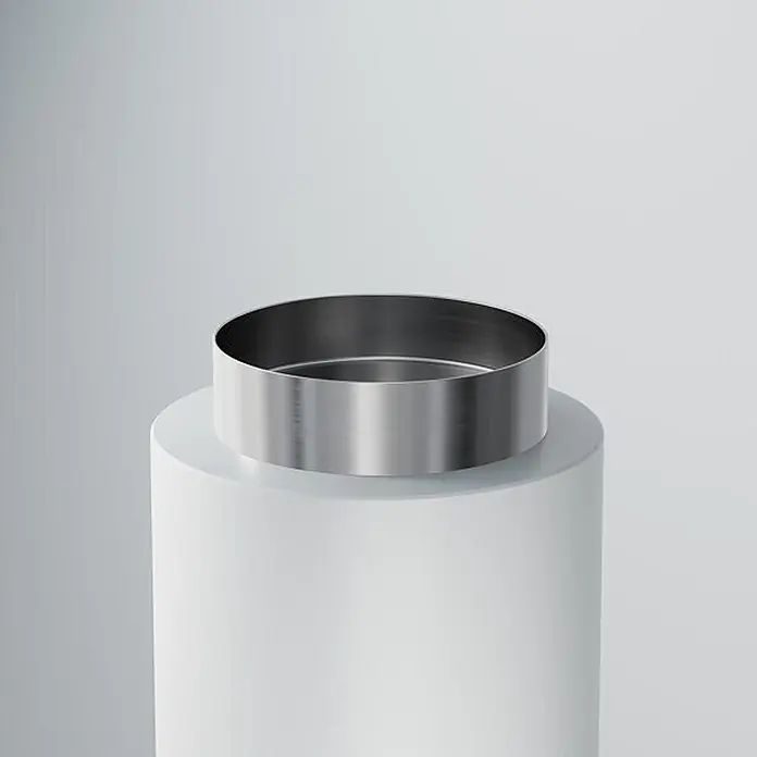 Vola Waschtisch -  - Silberner zylindrischer Ring aus Edelstahl, ideal zum Backen oder zur Speisenzubereitung.
