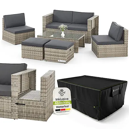 Juskys  Loungemöbel-Set Salou