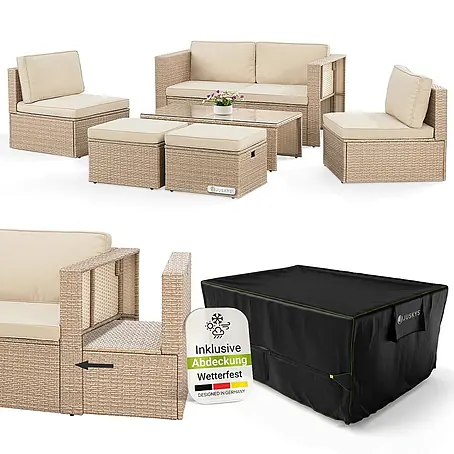 Juskys  Loungemöbel-Set Salou