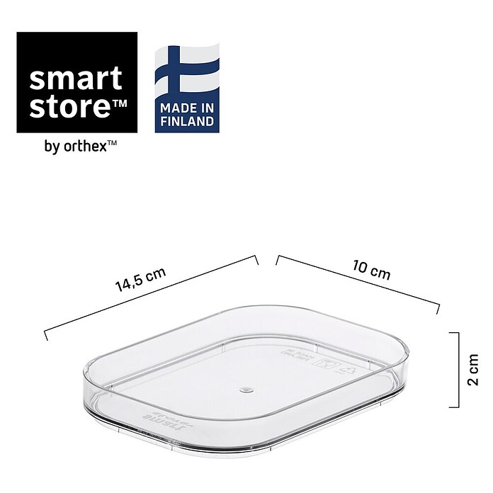 SmartStore Deckel Compact (L x B x H: 14,5 x 10 x 2 cm, Kunststoff, Transparent)