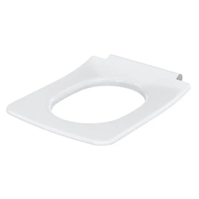 TOTO WC-Sitz -  - Weißer rechteckiger Toilettensitz mit ovaler Öffnung.