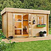 Caseta de madera Lounge 1 (Madera, Área: 8,5 m², Espesor de pared: 28 mm)