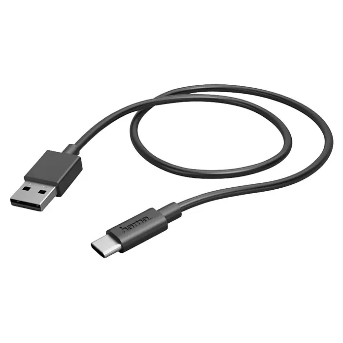 Hama USB-Kabel 00201705 USB-A - USB-C 0,5 m - Schwarz - Schwarzes Hama USB-A auf USB-C Lade- und Datenkabel.