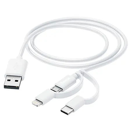 Hama  USB-Kabel 201535 USB-A - Micro-USB USB-C u. Lightning