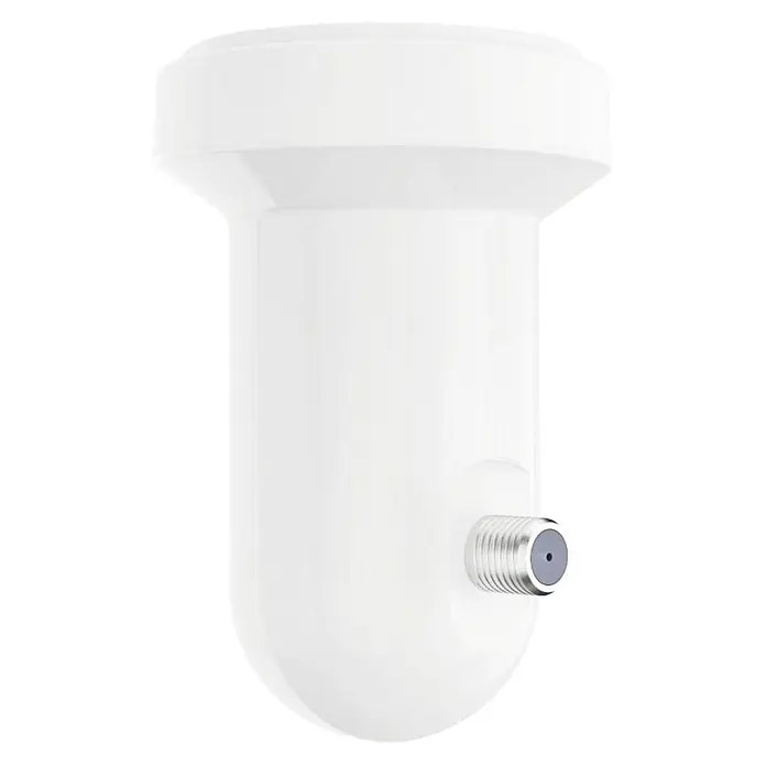 Hama Single-LNB 00205374 Universal-Single-LNB - Weiß - Weißer Universal-Satelliten-LNB mit F-Stecker für Satellitenempfang.