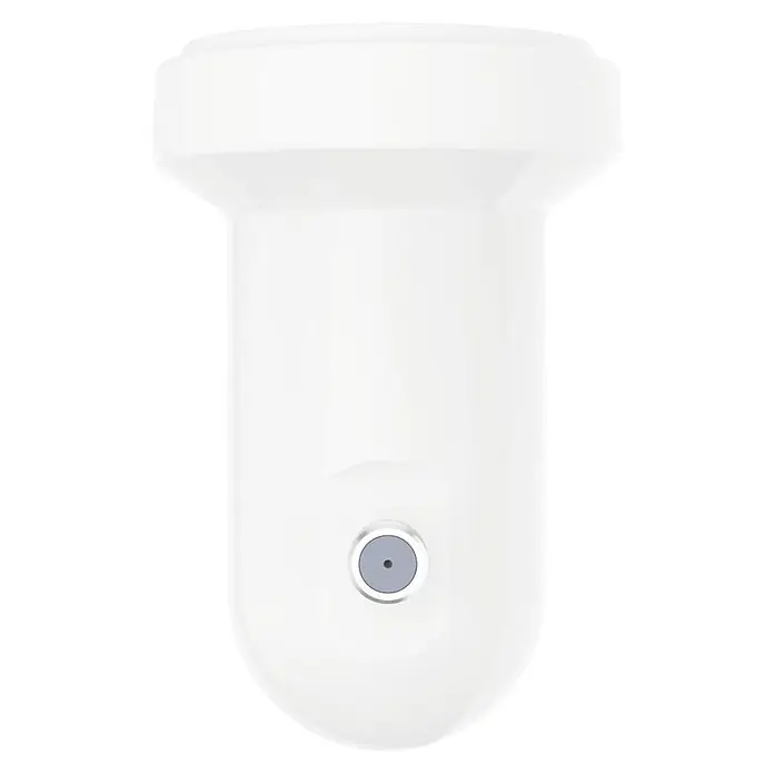 Hama Single-LNB 00205374 Universal-Single-LNB - Weiß - Kompaktes weißes Gerät mit zentralem grauem Sensor.