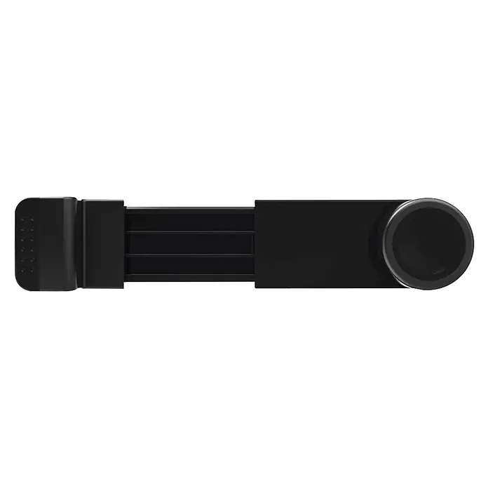 Hama Handyhalter 00201703 "Flipper" - Schwarz - Schwarze verstellbare Autohalterung mit texturierter Lüftungsschlitzklemme und rundem Magnethalter.