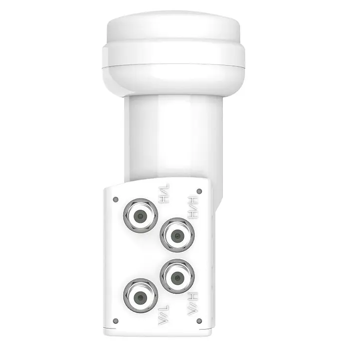 Hama Universal-Quattro-LNB 00205376 Universal-Quattro-LNB - Weiß - Weißer Quad-LNB mit vier F-Anschlüssen für Satellitenempfang.