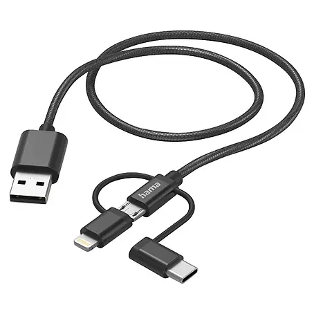 Hama  USB-Kabel 00201536 USB-A - Micro-USB USB-C u. Lightning