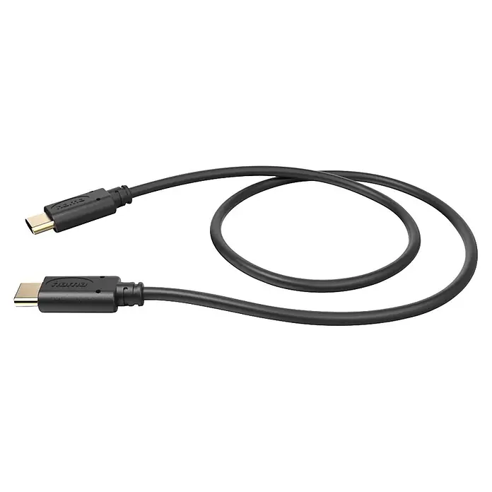 Hama USB-Kabel 00201706 USB-C - USB-C - 0,5 m, Schwarz - Schwarzes USB-C auf HDMI-Kabel zum Verbinden von Geräten.