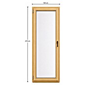 Balkonska vrata brez kljuke  (100 x 210 cm, Smer odpiranja: Levo, Natur) | 4746 - Holzfenster | GBDB - Fenster | GBD - Bauelemente | GB - Bauelemente | G - Holz/Bauelem | BAUHAUS
