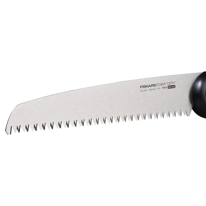Fiskars Plus Klappsäge SW69 - 21 cm - Fiskars Power Tooth Sägeblatt, 8,0 Zoll / 205 mm, mit scharfen Zähnen für Zugschnitte.