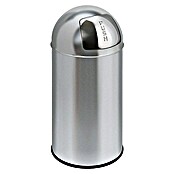 Vepa Bins Afvalemmer Pushcan (40 l, Kleur: Chroom, Rond, Metaal)