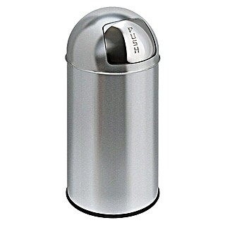 Vepa Bins Standard Mülleimer Pushcan (40 l, Metall, Chrom)