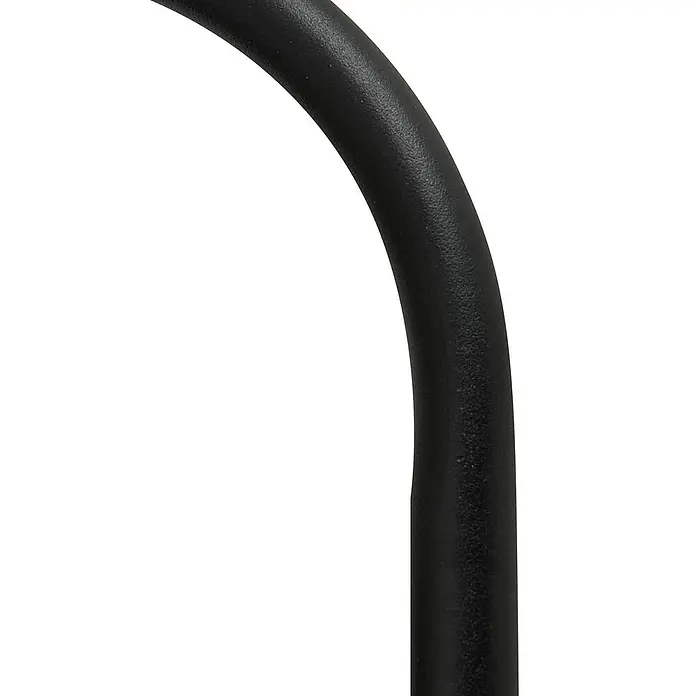Lindby Erdspießleuchte Ameline - 77,2 cm - Gebogenes schwarzes Metallrohr mit strukturierter Oberfläche.