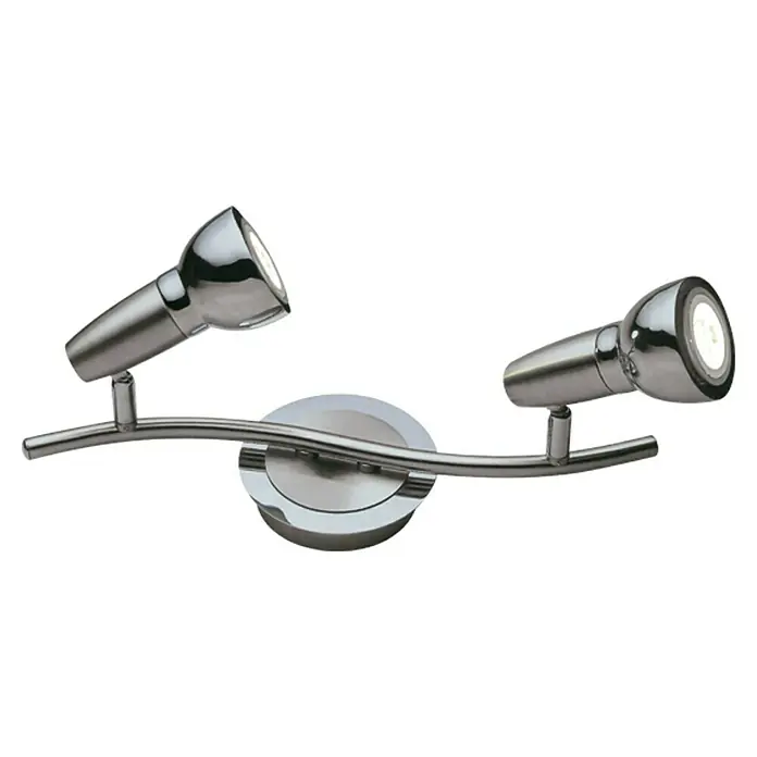 Tween Light Elmas Regleta LED - 8 W, L x An x Al: 16 x 36 x 12 cm, Cromo, GU10 - Foco de cromo de dos luces, diseño moderno, perfecto para iluminación de acento en interiores.