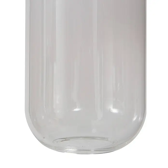 Lucande Pendelleuchte Avelina - L x B x H: 77 x 77 x 17 cm, weiß / opal, weiß - Klarer, transparenter Glaszylinder mit abgerundetem Boden.