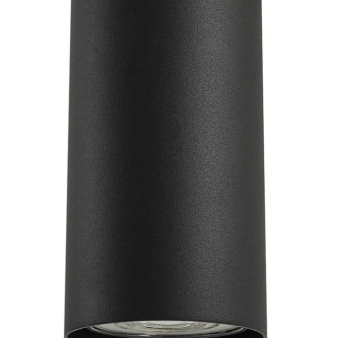 Lindby Pendelleuchte Joffrey - L x B x H: 76 x 6 x 18 cm, schwarz, Schwarz, GU10 - Schwarze, zylindrische Leuchte mit texturierter Oberfläche.